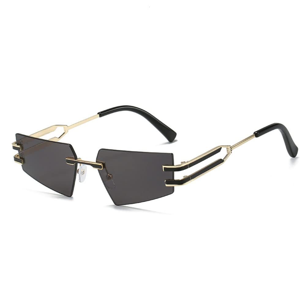 HCHES Cat's Eye Frameless Style Sunglasses Fashion Personality Stars Sun Glasses Of The Same Type,1,One size