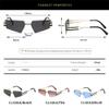 HCHES Cat's Eye Frameless Style Sunglasses Fashion Personality Stars Sun Glasses Of The Same Type,1,One size view 2