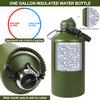128 oz Insulated Water Bottle with Straw, Large One Gallon Stainless Steel Water Jug with Carrying Pouch, Keep Hot and Cold, 1 Gallon Water Bottle with Sleeve & Strap for Travel, Hiking & Camping view 2