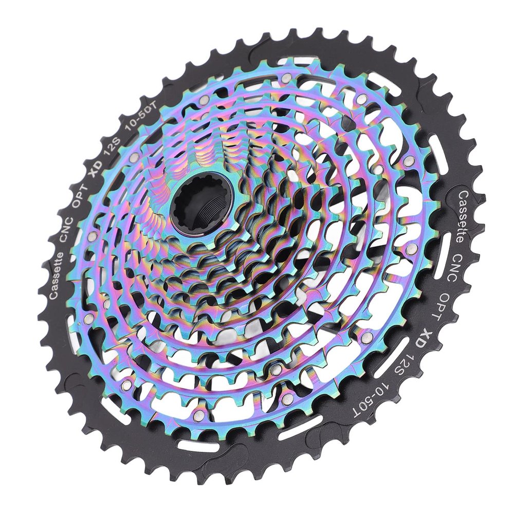 12 Speed Cassette, 1050T XD Colorful Ultra Light Integrated Flywheel Freewheel for Mountain Accessories