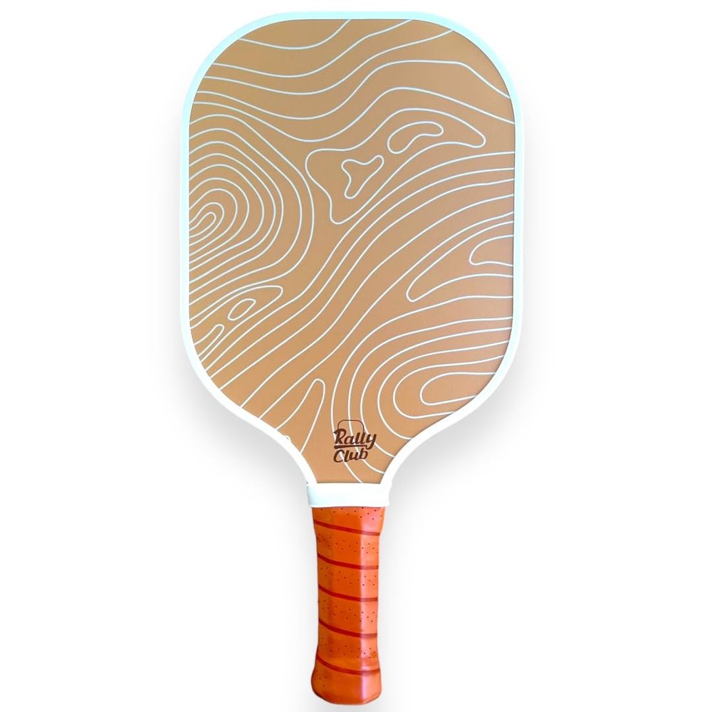 Rally Club Pickleball Paddles for Men & Women | Carbon Fiber and Polymer Honeycomb Composite Core | Lightweight Durable | Uniquely Designed Stylish Pickleball Set & Single Paddles | Dune