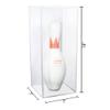 Better Display Cases Acrylic Bowling Pin Display Case with White Slide Back with Wall Mount 7" x 7" x 18" (D08/A102) view 2