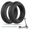 Cooryda 10x2.125 Scooter Tire, 10 inch Solid Rubber Tires Tubeless Front or Rear Replacement 10x2.125 Solid Electric Scooter Tire for Gotrax G4 Xr V2 Ninebot F25 F65 Hiboy S2 Pro 2pc Black view 1