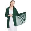 Ciormis Chiffon Wraps and Shawls Atrovirens Elegant Shawls Scarves for Wedding Party Evening Prom Dresses (Atrovirens) view 4
