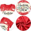 Christmas Crew Shirts for Women Xmas Shirt Top Short Sleeve Christmas Lights Print Graphic T Shirt Holiday Tees view 4