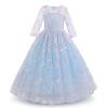 Vestidos para Nias Elegantes para Fiesta De Boda Ball Gown Dresses for Girls Floral Embroidery Prom Gowns Wedding Birthday Party Princess Long Dress Light Blue # e 2-3 Years view 1