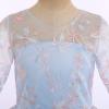 Vestidos para Nias Elegantes para Fiesta De Boda Ball Gown Dresses for Girls Floral Embroidery Prom Gowns Wedding Birthday Party Princess Long Dress Light Blue # e 2-3 Years view 4