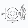 CocoNut Outdoor- 32 Inflatable Polar Bear Snow Ring- Let it Snow Heavy Duty Snow Sled with Sturdy Handles for Kids, Teens and Adults-Cold Resistant Toboggan -Lightweight Tube for Boys and Girls view 2