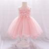 Baby Girls Party Dress Tutu Dress Girls' Princess Dress Sleeveless Flower Girl Dresses for Wedding Formal Christmas Dress First Birthday Dresses Vestidos para Nias Bebe Pink C 18-24 M view 2