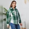 Mommy and me Matching Outfits Women Girls Plaid Flannel Shirts Jacket Long Sleeve Lapel Button Down Shacket Coat Autumn Casual Top Mom Daughter Family Fall Winter Clothes Outwear Green Grey Small view 3