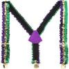 KARMOGSO St. Patricks Day Mardi Gras Deluxe Suspenders Party Supplies, One size, Multicolor (Sequin) view 1