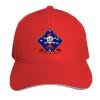 1st Reconnaissance Recon Battalion Baseball Cap Casquette Trucker Hat Adjustable Dad Hat Denim Hat for Men Women Red view 1
