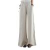 Maiyifu-GJ Women Casual Cotton Linen Baggy Pants Relaxed Fit Soft Comfy Wide Leg Trousers Drawstring High Waist Loose Pant (Apricot,XX-Large) view 1