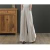 Maiyifu-GJ Women Casual Cotton Linen Baggy Pants Relaxed Fit Soft Comfy Wide Leg Trousers Drawstring High Waist Loose Pant (Apricot,XX-Large) view 2