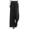 Maiyifu-GJ Women Casual Cotton Linen Baggy Pants Relaxed Fit Soft Comfy Wide Leg Trousers Drawstring High Waist Loose Pant (Black,Small) view 1