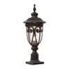 CHENKUI Modern Exterior Cap Lamp Black Post Headlights Die-Cast Aluminum Glass LampShade Pillar Lights Outdoor with Mount Base Post Lamp Light Fixtures for Garden, Patio, Pathway,Patio,Villa view 1