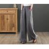 Maiyifu-GJ Women Casual Cotton Linen Baggy Pants Relaxed Fit Soft Comfy Wide Leg Trousers Drawstring High Waist Loose Pant (Grey,XX-Large) view 2