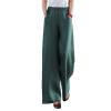 Maiyifu-GJ Women Casual Cotton Linen Baggy Pants Relaxed Fit Soft Comfy Wide Leg Trousers Drawstring High Waist Loose Pant (Green,Small) view 1