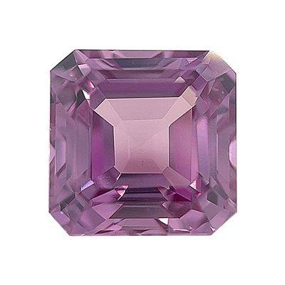 5 mm AAA Asscher Cut Synthetic Purple Sapphire (1 pc) Loose Gemstone