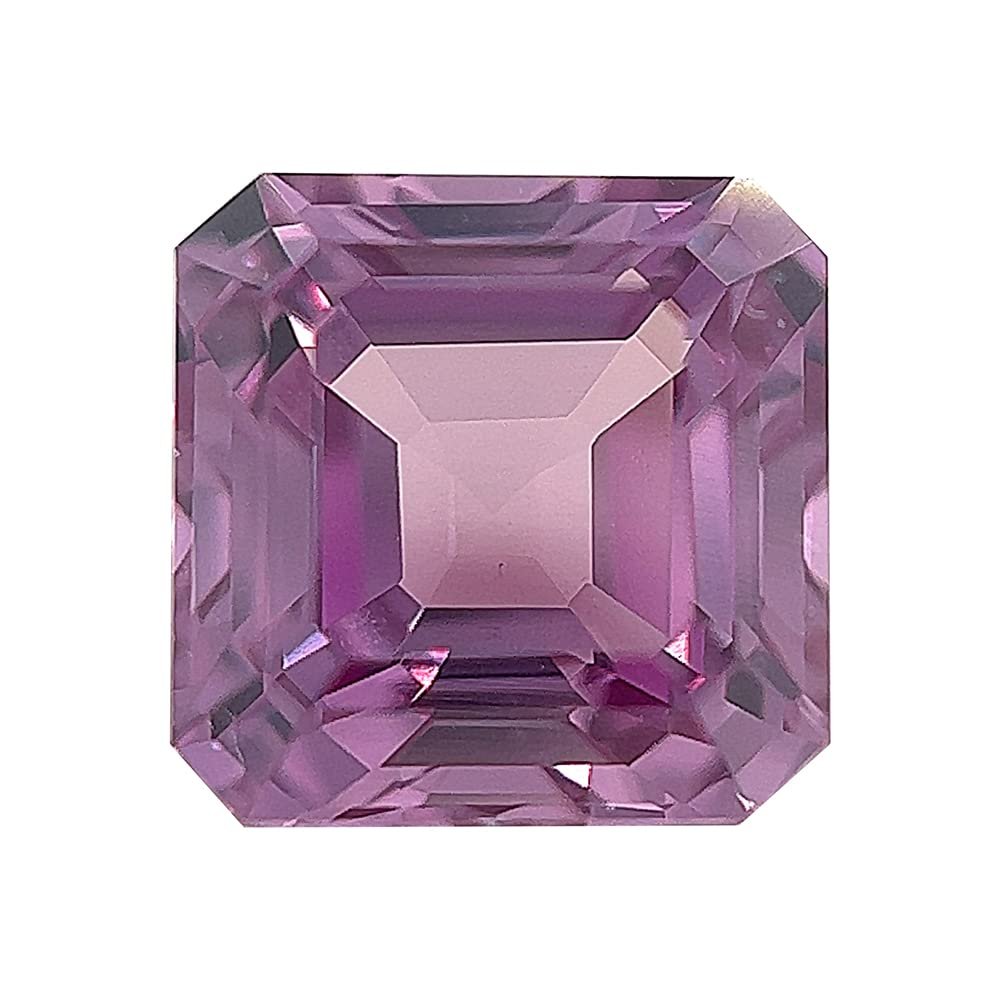 5 mm AAA Asscher Cut Synthetic Purple Sapphire (1 pc) Loose Gemstone