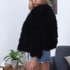 HINDOLA Womens Luxury Jacket Winter Warm Fluffy Faux Fur Short Coat Hooded Parka Outwear view 4