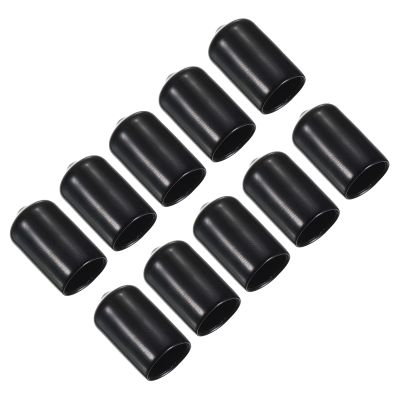 PATIKIL 13mm Pool Tip Cover, 10 Pack Billiard Cue Tip Protector Rubber Pool Cue Tips Head Tool Snooker Accessory for Billiard Club, Black