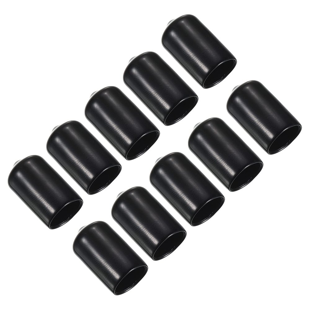 PATIKIL 13mm Pool Tip Cover, 10 Pack Billiard Cue Tip Protector Rubber Pool Cue Tips Head Tool Snooker Accessory for Billiard Club, Black