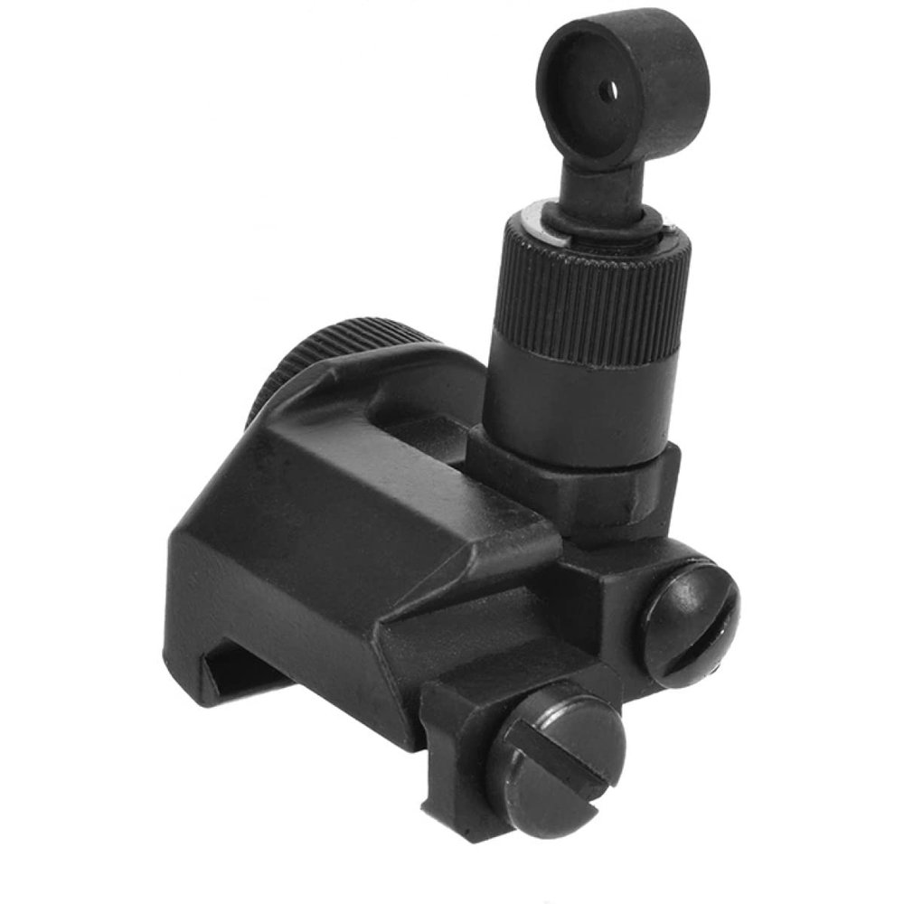 Golden Eagle Metal Flip-Up Adjustable Rear Airsoft Sight - Black