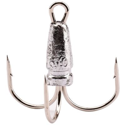 4 Pcs Snagging Hooks Snagging Weighted Treble Hooks 6/0, 8/0, 10/0, 12/0, 14/0,16/0 (8/0-4pcs)