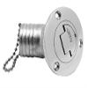 TANFEI 45 Degree Marine Deck Filler Fill, Marine Stainless Steel Flip Tab Keyless Angled Neck Deck Fill Kit for Boat Yacht RV (DIESEL, 2" /50mm) view 1