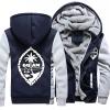 Guam Fleece Hoodies for Men Thick Heavyweight Hooded Sweatshirt Full Zip Warm Lining Coat view 3