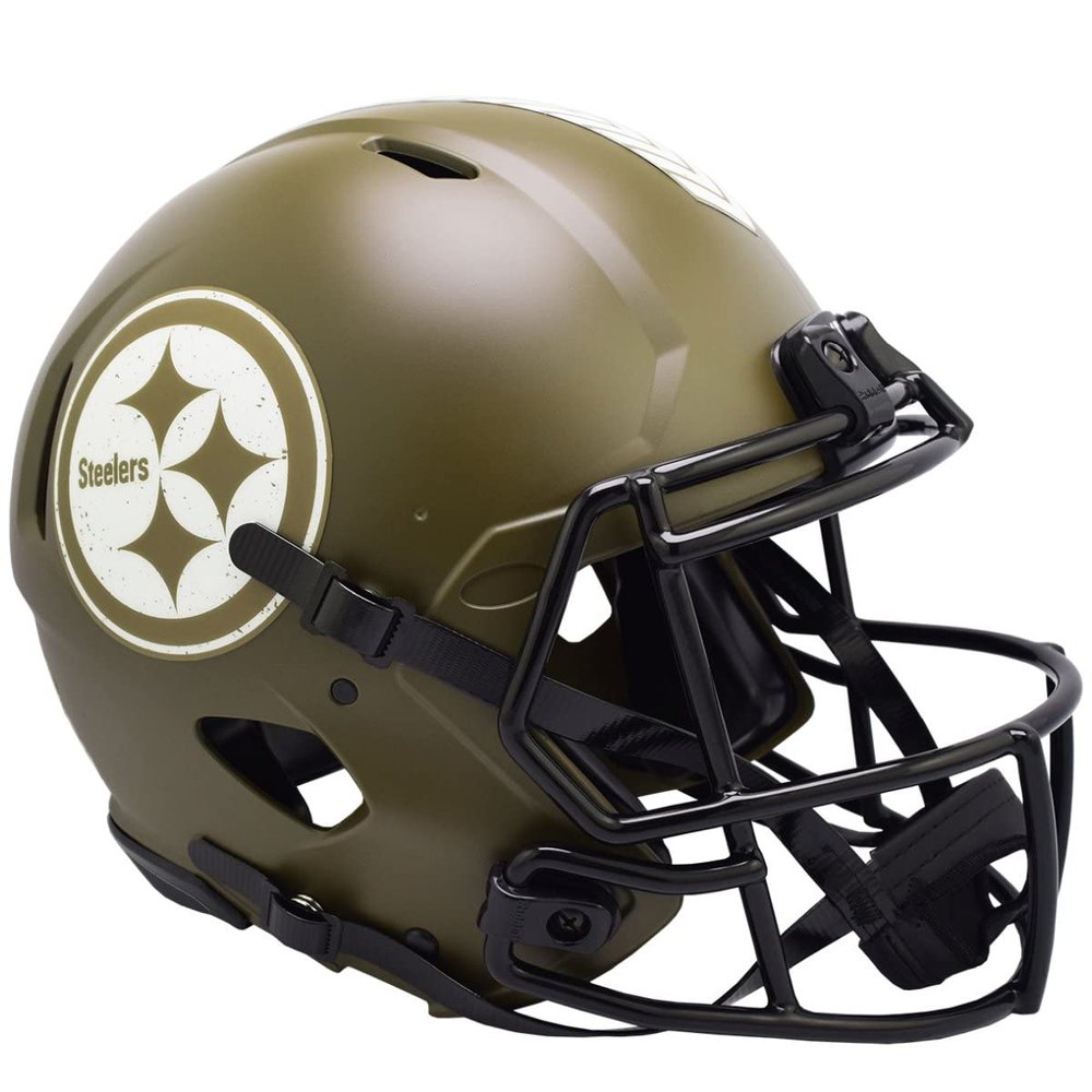Riddell Authentic Helmet Salute Service Pittsburgh Steelers