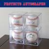(2 Count) Display Zone Baseball Cube - Crystal Clear UV Protected Acrylic Display Case Box - Autographed Game Ball Holder (Fits Official Size MLB Ball) - Signed Baseball Memorabilia Storage view 2