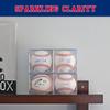 (4 Count) Display Zone Baseball Cube - Crystal Clear UV Protected Acrylic Display Case Box - Autographed Game Ball Holder (Fits Official Size MLB Ball) - Signed Baseball Memorabilia Storage view 4