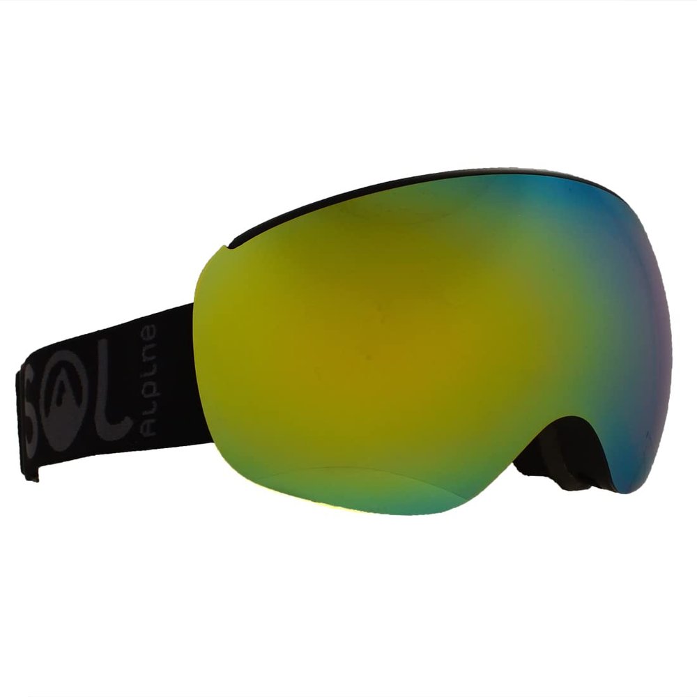Alpinist Ski & Snowboard Goggles w/TWO Fast Changing Magnetic Lenses (adult small) (Alpenglow (VLT 25%) + Luna (VLT 84%) lenses)