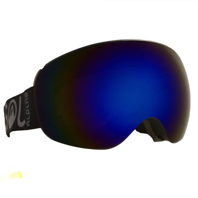 Alpinist Ski & Snowboard Goggles w/TWO Fast Changing Magnetic Lenses (adult small) (Alta Revo Blue (VLT 35%) + Luna (VLT 84%) lenses)