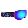 Alpinist Ski & Snowboard Goggles w/TWO Fast Changing Magnetic Lenses (adult small) (Revo Green (VLT 40%) + Storm (VLT 75%) lenses) view 2
