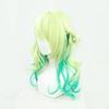 TO KU TOO YUO Idol Cosplay Wigs Gradient Green Hair Long Curly Wavy Wigs Synthetic Hair Kawaii Wig +Wig Cap view 3