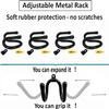 Pmsanzay 4 Pack Mini Adjustable Wall Mount Hook Display Hanger Rack - Strong & Flexible, Fits Every Shape and Size. For Sword, Dagger, Axe, Broadsword, Keyblade, etc. view 2