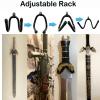 Pmsanzay 4 Pack Mini Adjustable Wall Mount Hook Display Hanger Rack - Strong & Flexible, Fits Every Shape and Size. For Sword, Dagger, Axe, Broadsword, Keyblade, etc. view 4