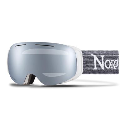 Nordik Loki Ski Goggle Winter Snow Goggles(Matte White/Silver Lens)