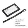 MECCANIXITY Luggage Tag, PVC Identifier Card Holder Label, Not Your Bag Pattern Travel Bag Tag with Adjustable Strap for Baggage Suitcase, Black view 3