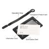 MECCANIXITY Luggage Tag, PVC Identifier Card Holder Label, Not Your Bag Pattern Travel Bag Tag with Adjustable Strap for Baggage Suitcase, Black view 4