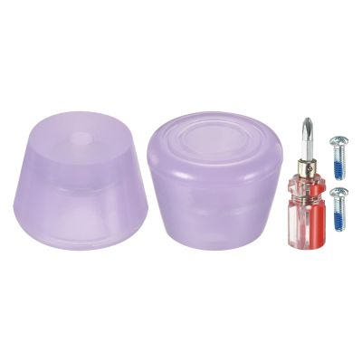 PATIKIL Roller Skate Toe Stops with Screwdriver, 1 Pair 82A Rubber Brake Stoppers Block for Roller Skate Accessories Replacement, Purple