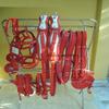 AMAZING HORSE STUFF Double Horse Red Nylon Driving Harness in Red & White (Pony) view 2