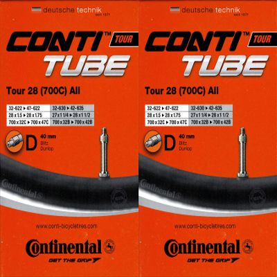 2 x Continental Tour 28 All Inner Tube 28 Inch DV (32/47-622) (32/42-630/635) DV40