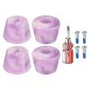 PATIKIL Roller Skate Toe Stops with Screwdriver, 2 Pair 82A Rubber Brake Stoppers Block for Roller Skate Accessories Replacement, Mixed Purple White view 1