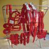 AMAZING HORSE STUFF Double Horse Red Nylon Driving Harness in Red & White (Shetland) view 3