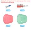 PATIKIL Roller Skate Toe Stops with Screwdriver, 2 Pair 82A Rubber Brake Stoppers Block for Roller Skate Accessories Replacement, Green Pink view 3