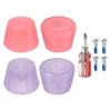 PATIKIL Roller Skate Toe Stops with Screwdriver, 2 Pair 82A Rubber Brake Stoppers Block for Roller Skate Accessories Replacement, Pink Purple view 1